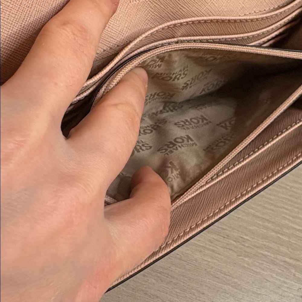 Michael Kors Blush Pink Wallet with Gold Accent - Picture 7 of 12